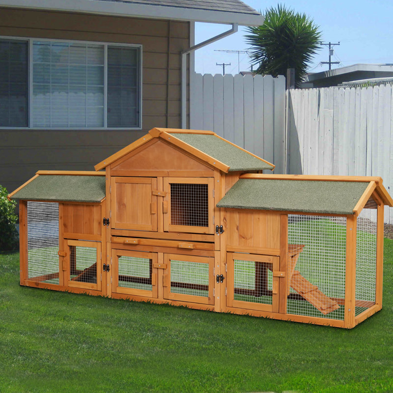 Tucker Murphy Pet™ Dekisha Weather Resistant Rabbit Hutch with Ramp